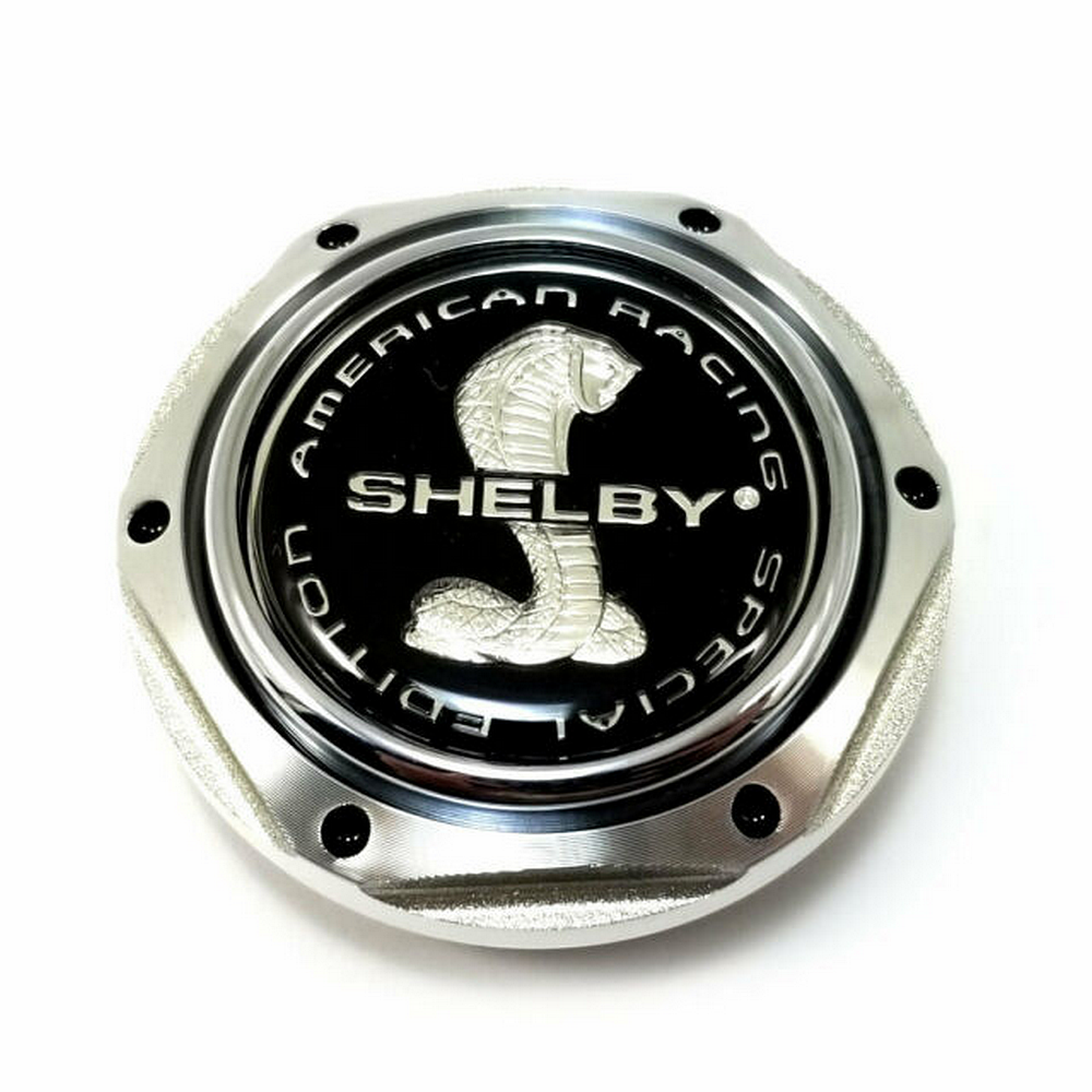 AR CAP ALUMINUM  HEX FLAT W/SHELBY LOGO | American Racing