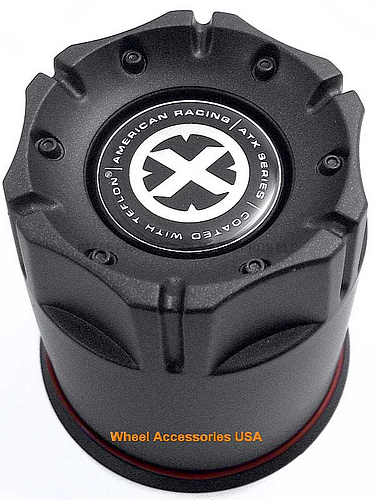 AR CAP 3.27'' T-BLK PUSH THRU PLASTIC | American Racing