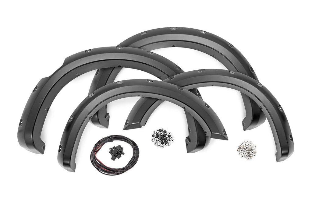Pocket Fender Flares | Crew Cab | W/O Emblem | Gloss Black | Nissan Titan (17-24)