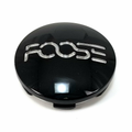 Foose 1PC FOOSE GLOSS BLACK 2.47" SNAP IN CAP
