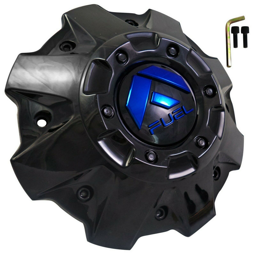 Fuel 1PC FUEL CAP 5/6 LUG G-BLK BLUE COVER