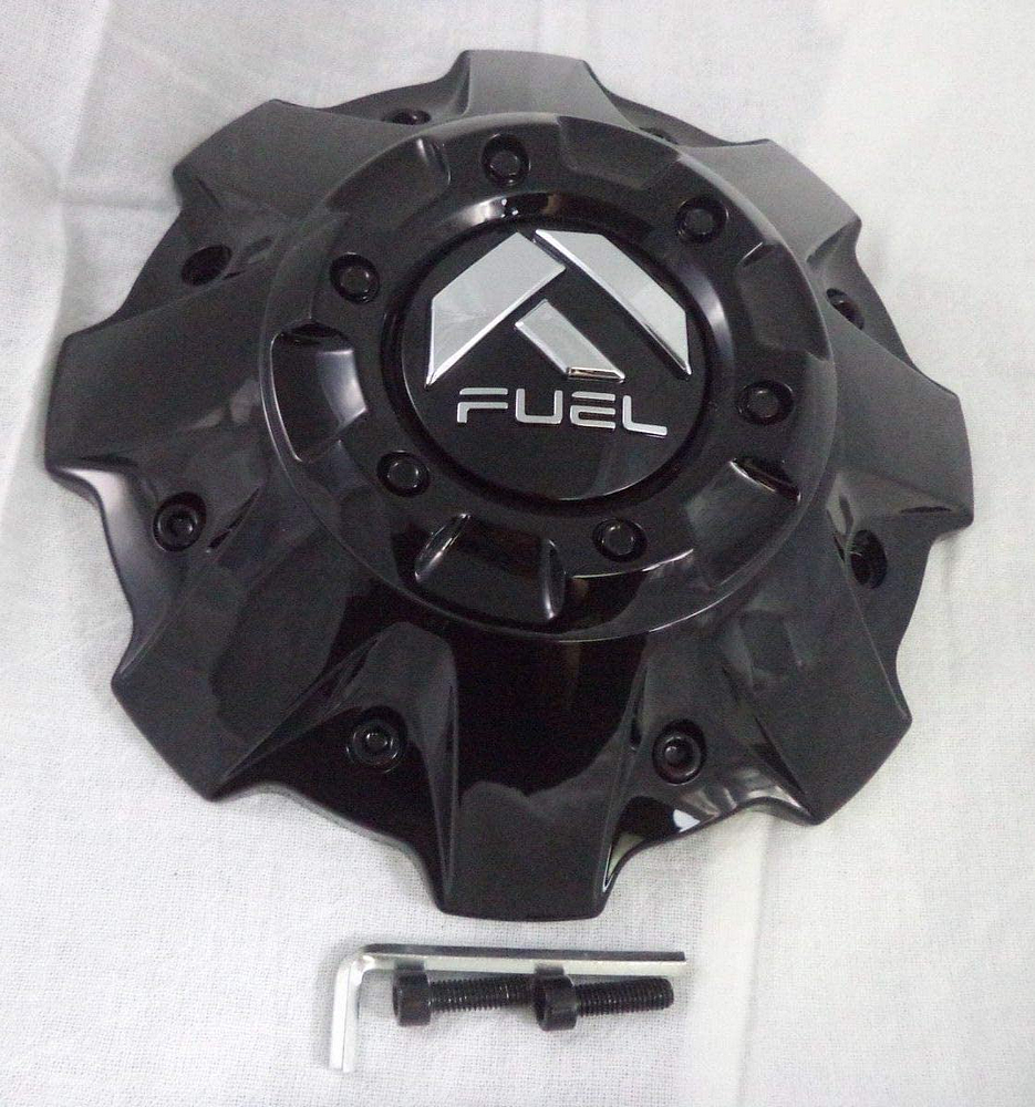 Fuel 1PC FUEL GLOSS BLACK CAP-BLACK RIVETS