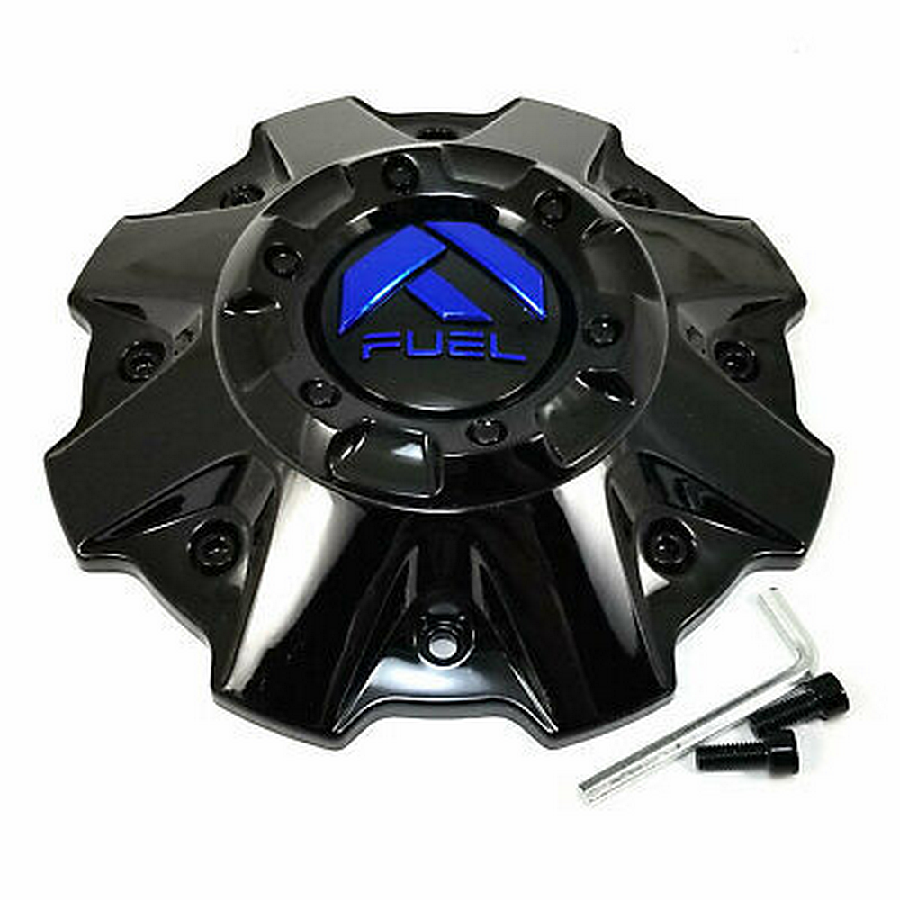 Fuel 1PC FUEL GL-BLK BLUE LOGO CAP (FLAT)