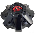 Fuel 1PC FUEL 8LUG CAP- GLOSS BLACK/RED
