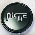 Niche 1PC NICHE 2.70" FLAT CAP-FLT BLK SILVER LOGO