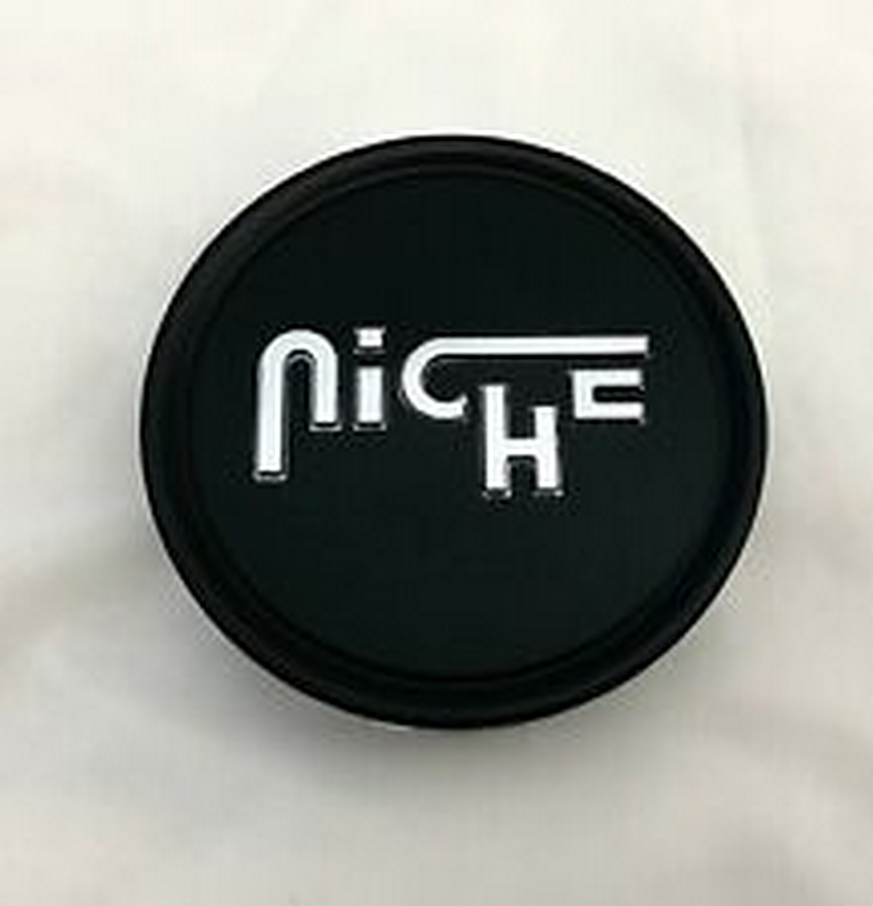 NICHE 2.95" FLAT CAP-FLT-BLK SILVER LOGO | Niche 1PC