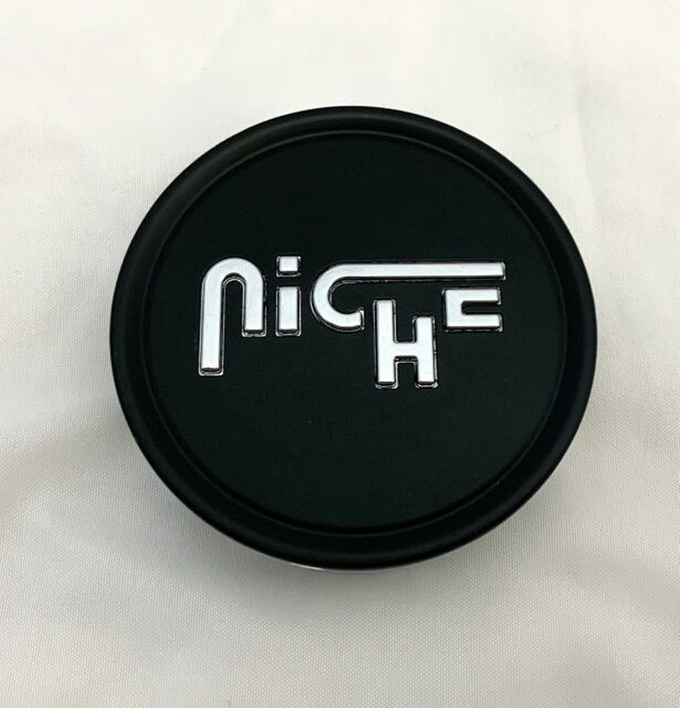 NICHE 2.95" FLAT CAP-MT-BLK SILVER LOGO | Niche 1PC