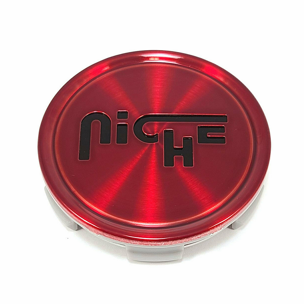 Niche 1PC NICHE 2.95"FLAT CAP-GL-RED LOGO IN BLK