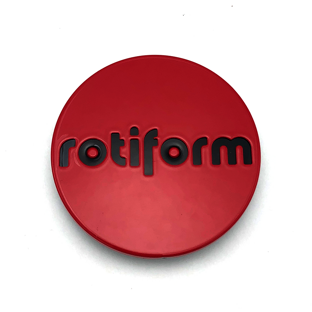 Rotiform ROTIFORM 2.36"SNAP IN CAP-RED W/BLK LOGO