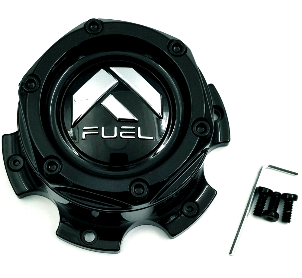 FUEL DUALLY 10X225 FRONT CAP-GLOSS BLK | Fuel 1PC
