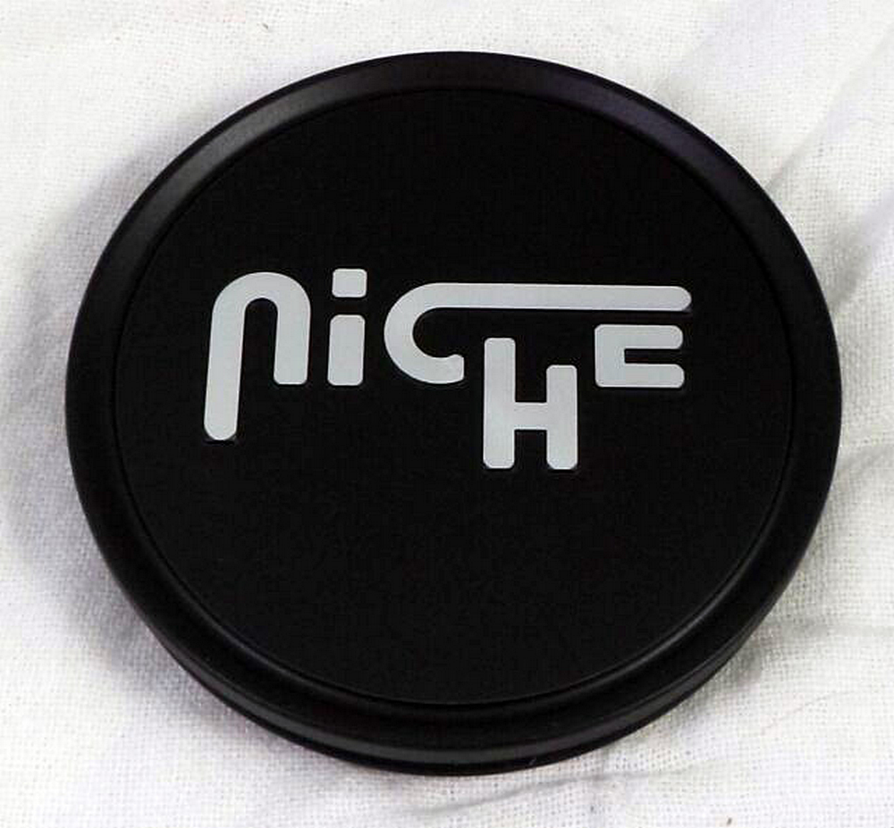 Niche 1PC FLAT NICHE 3"O-RING CAP-FLT-BLK/CHR LOGO