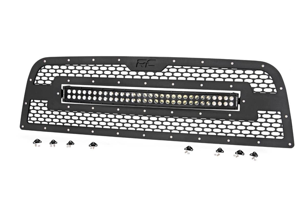 Mesh Grille | 30" Dual Row LED | Black | Ram 2500/3500 2WD/4WD (2013-2018)