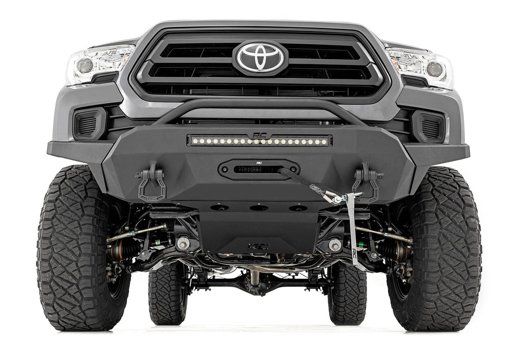 Front Bumper | Hybrid | 20" Blk White DRL LED | Toyota Tacoma 2WD/4WD (16-23)