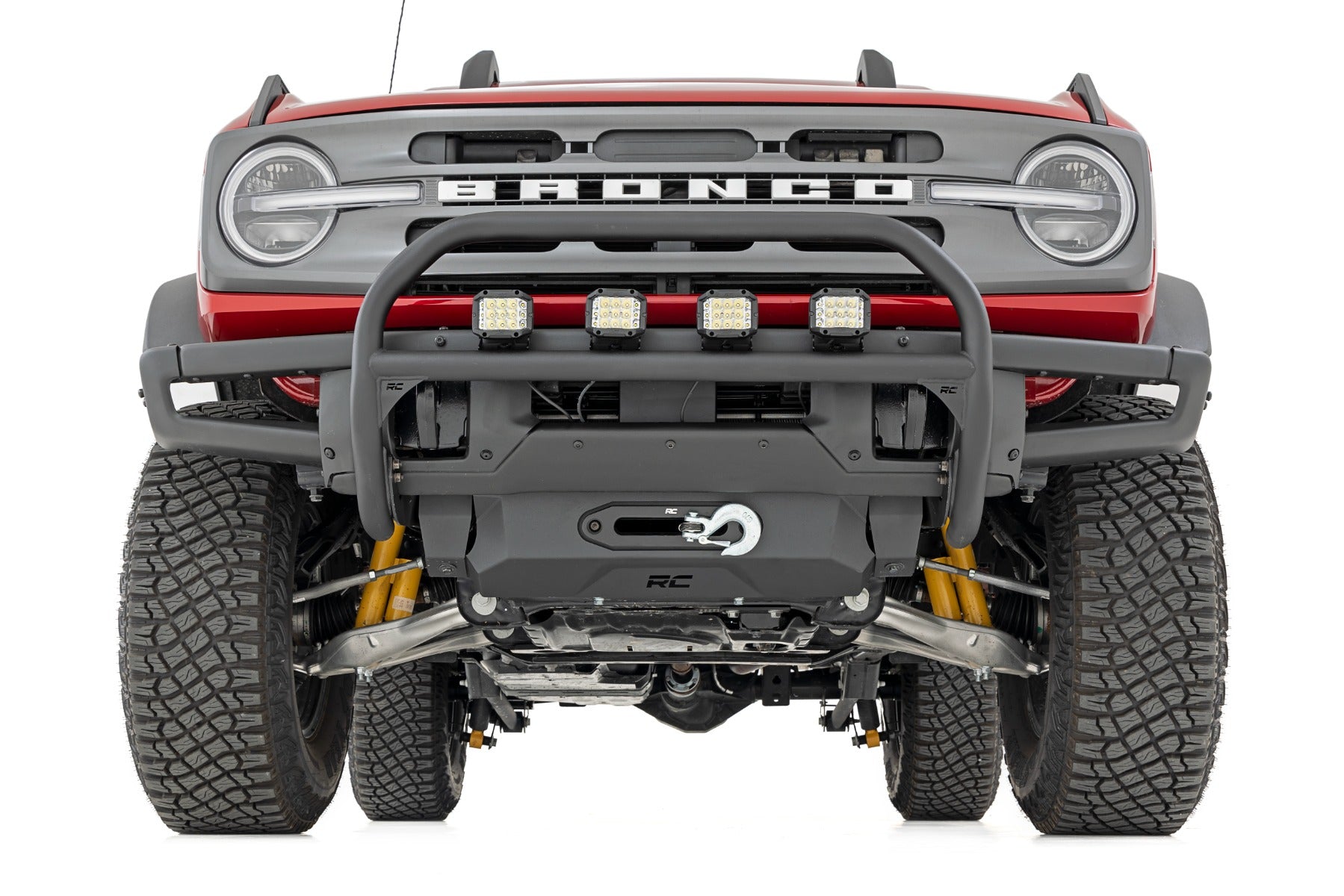 Nudge Bar | 3 Inch Wide Angle Led (x4) | Oe Modular Steel | Ford Bronco (21-26)