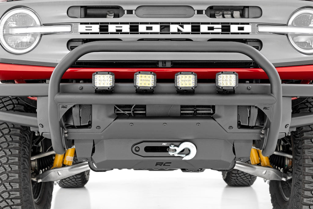Nudge Bar | 3 Inch Wide Angle Led (x4) | Oe Modular Steel | Ford Bronco (21-26)