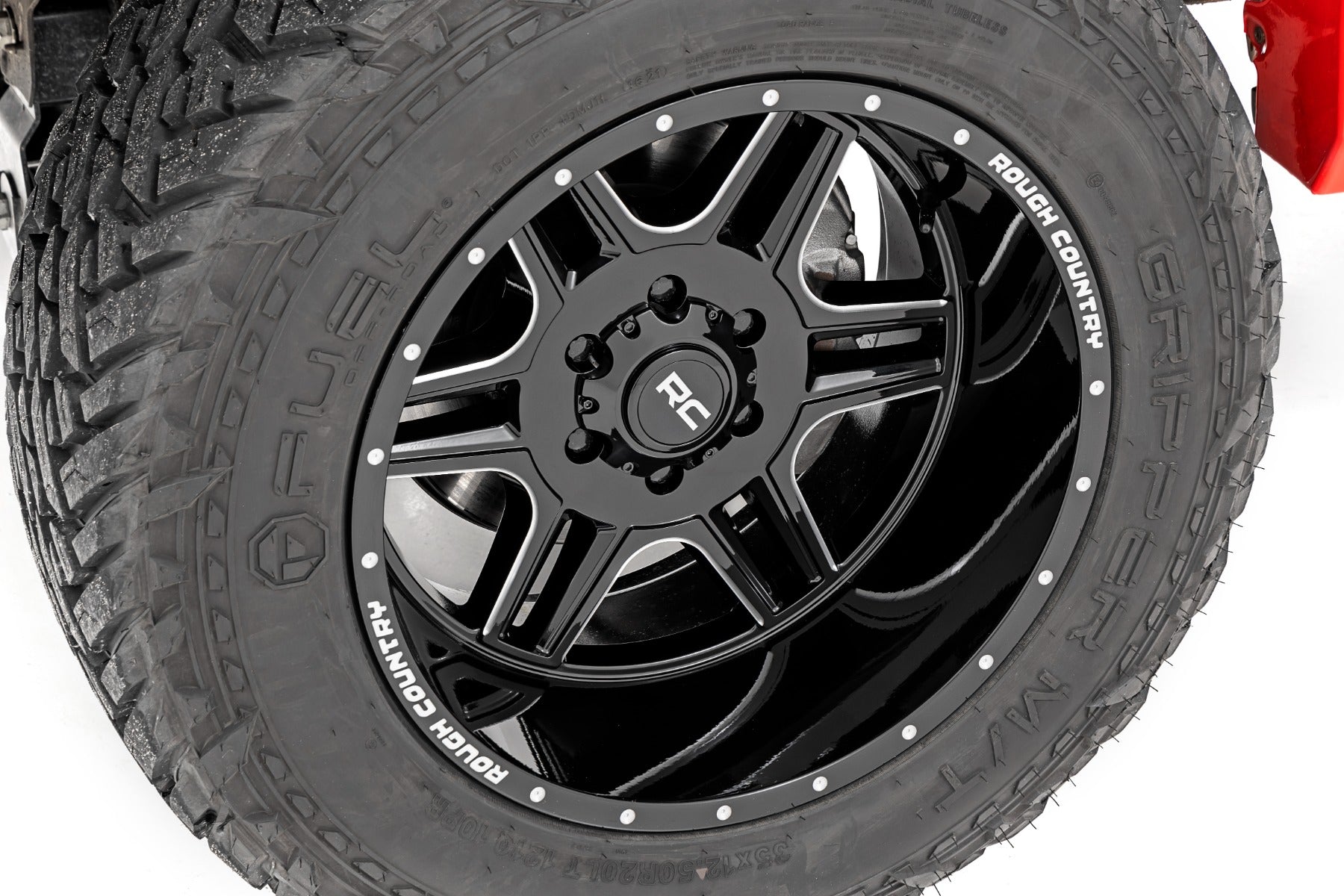 Rough Country 92 Series Wheel | Machined One-Piece | Gloss Black | 20x12 | 6x5.5 | -44mm