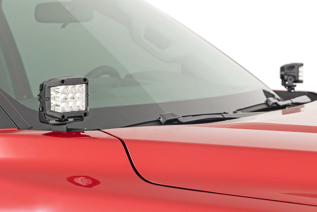 LED Light Kit | Ditch Mount | 2" Black Pair | White DRL | Toyota Tundra (22-26)