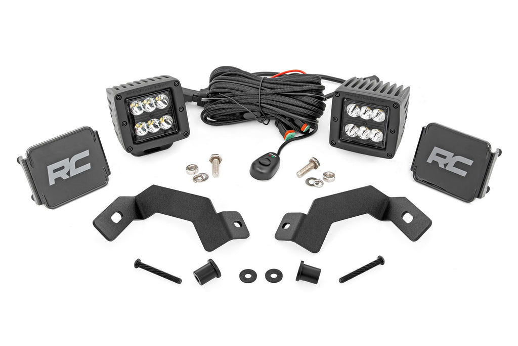 LED Light Kit | Ditch Mount | 2" Black Pair | Spot | Toyota Land Cruiser (24-26)