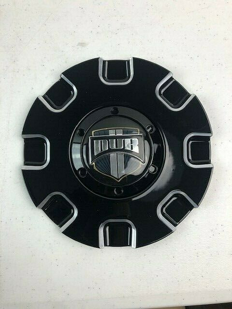 DUB 1PC DUB STACKS CAP-GLOSS BLACK MILLED