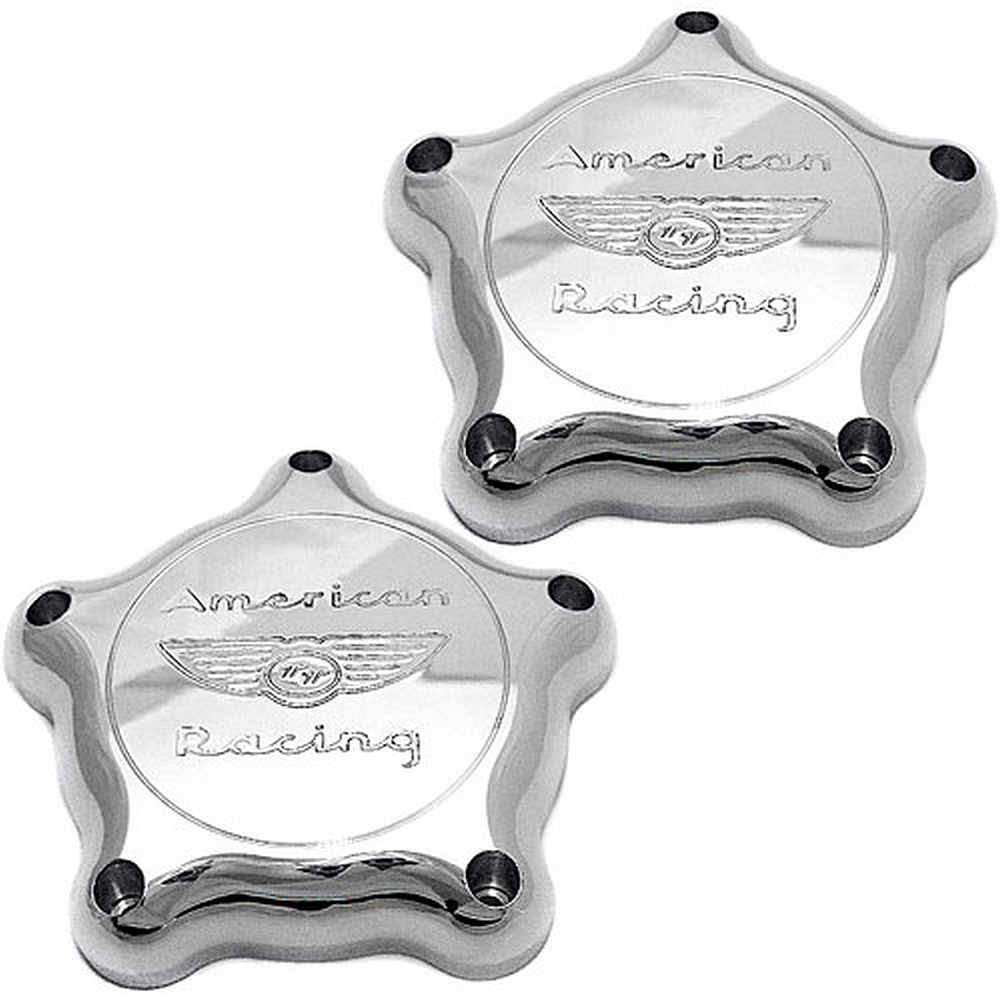 AR CAP BONNEVILLE FLAT TT CHROME PAIR | American Racing Vintage
