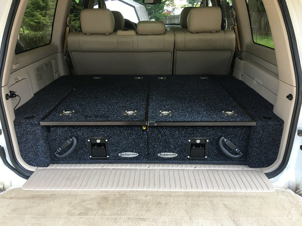 Dobinsons Rear Dual Roller Drawer System for Toyota Land Cruiser 100 Series / Lexus LX470 without rear AC with Fridge Slide