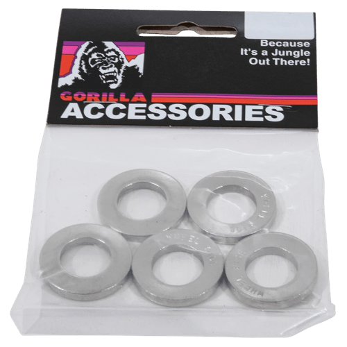 WASHER CRAGAR CENTER CHR 5-PK BAG | Gorilla Automotive