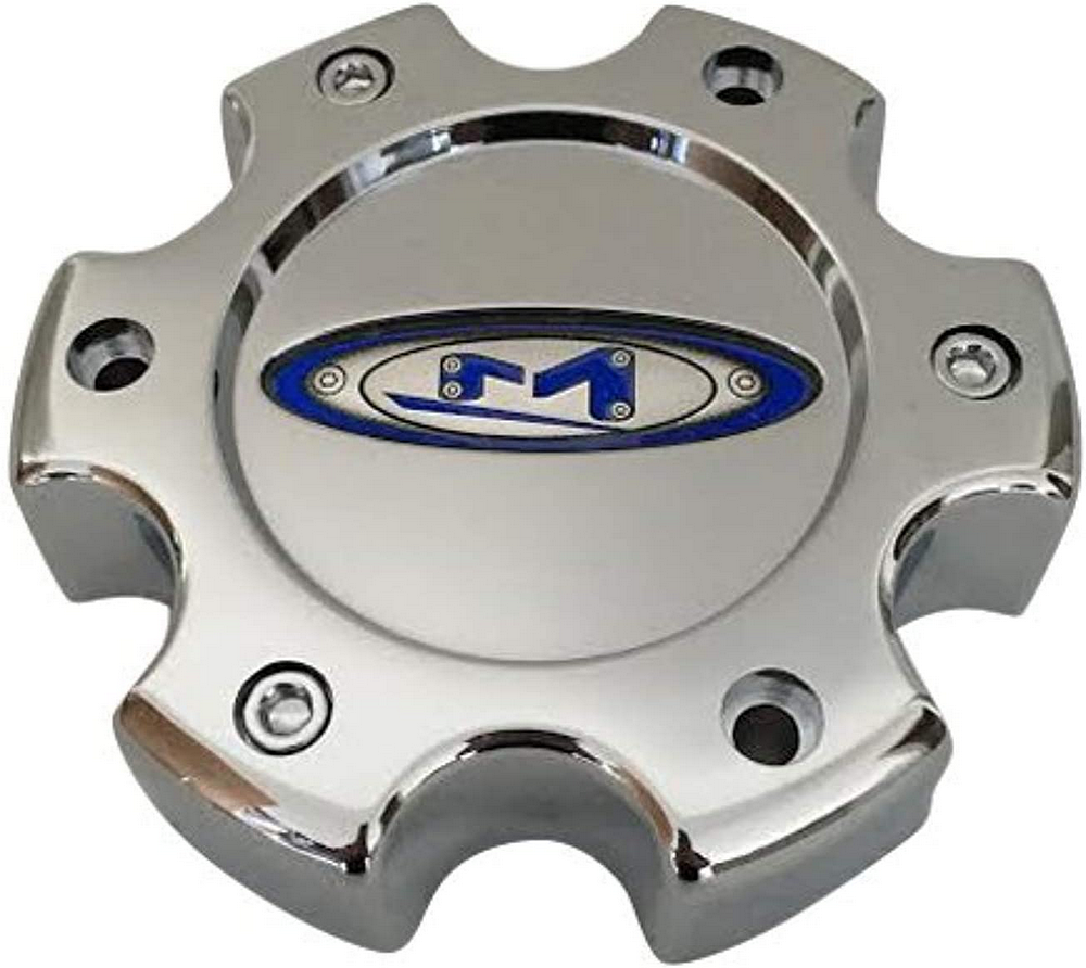 Moto Metal MO951 CAP BLK 6X135 +18 - BLUE OVAL LOGO