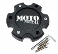 MOTO CAP MATTE BLACK 6X135 - NEW LOGO | Moto Metal