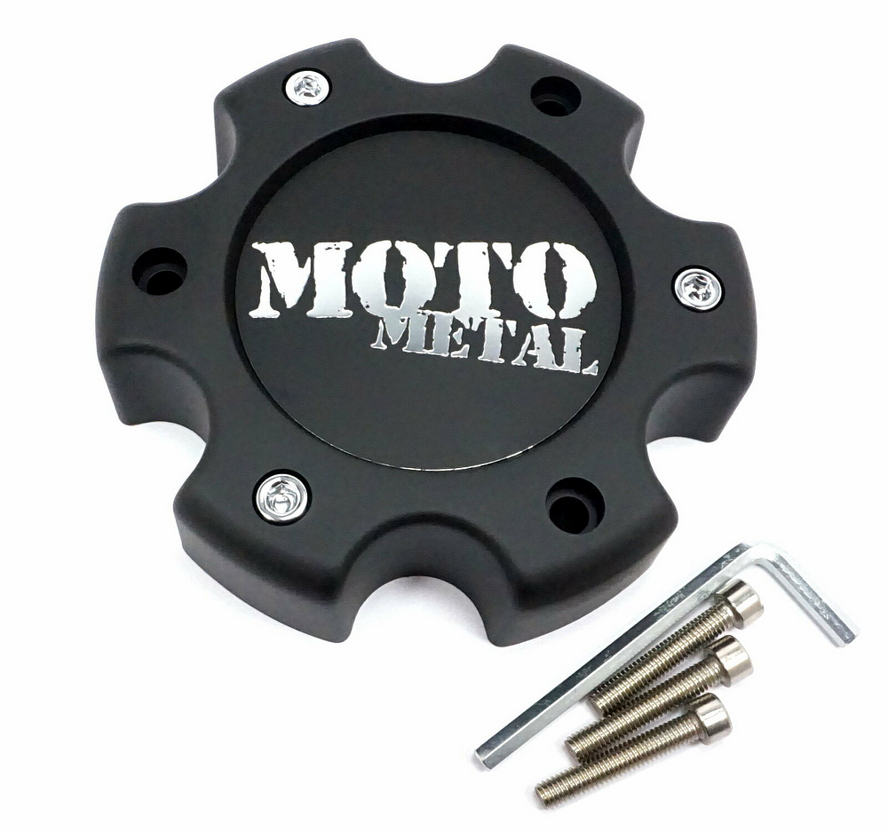 MOTO CAP MATTE BLACK 6X135 - NEW LOGO | Moto Metal