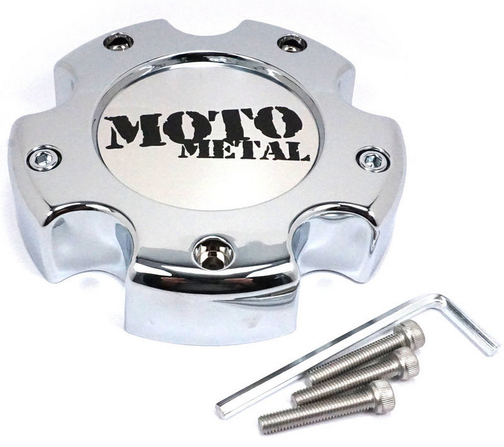 MOTO CAP CHROME 5X5.5 - NEW LOGO | Moto Metal