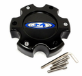 MO951 CAP BLK 6X5.5 +18 - BLUE OVAL LOGO | Moto Metal