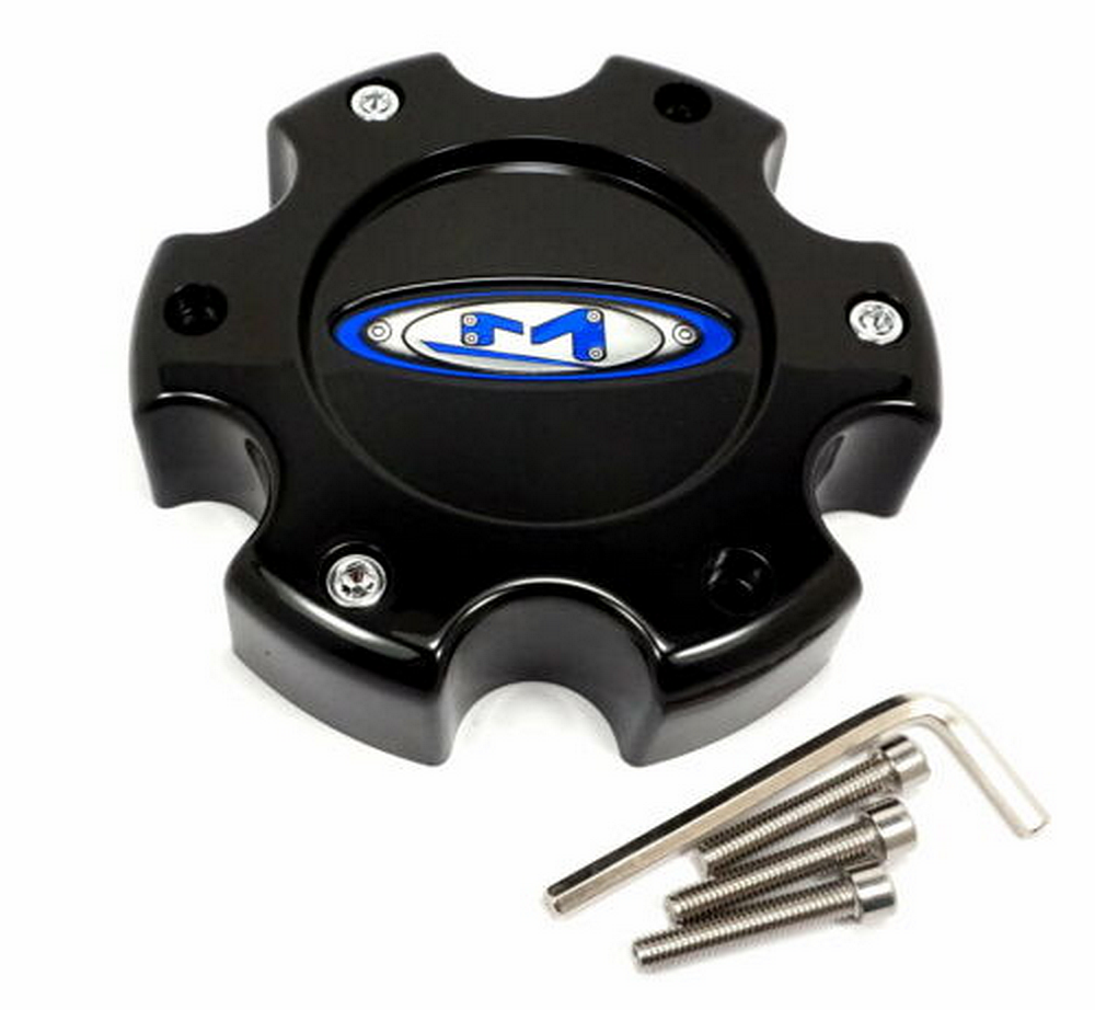 MO951 CAP BLK 6X5.5 +18 - BLUE OVAL LOGO | Moto Metal