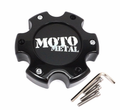 MOTO CAP GLOSS BLACK 6X5.5 - NEW LOGO | Moto Metal