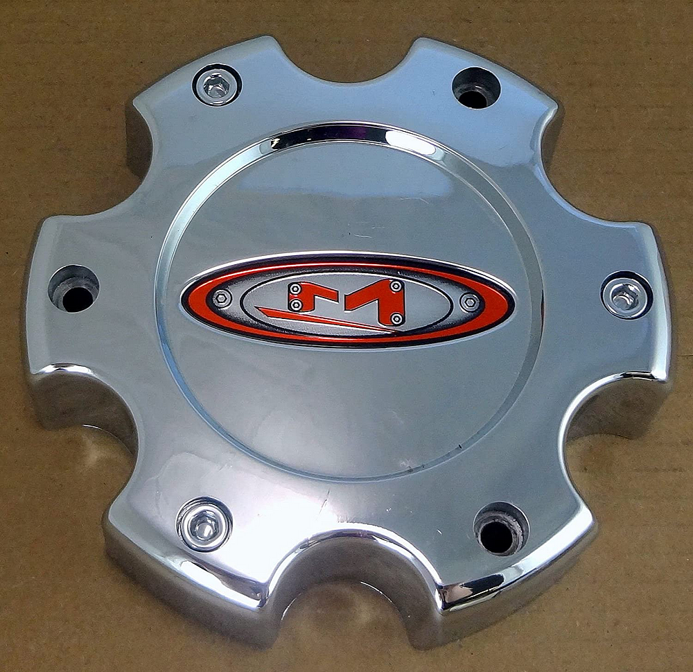 Moto Metal MO955/956 CAP CHR 6X5.5 - RED OVAL LOGO