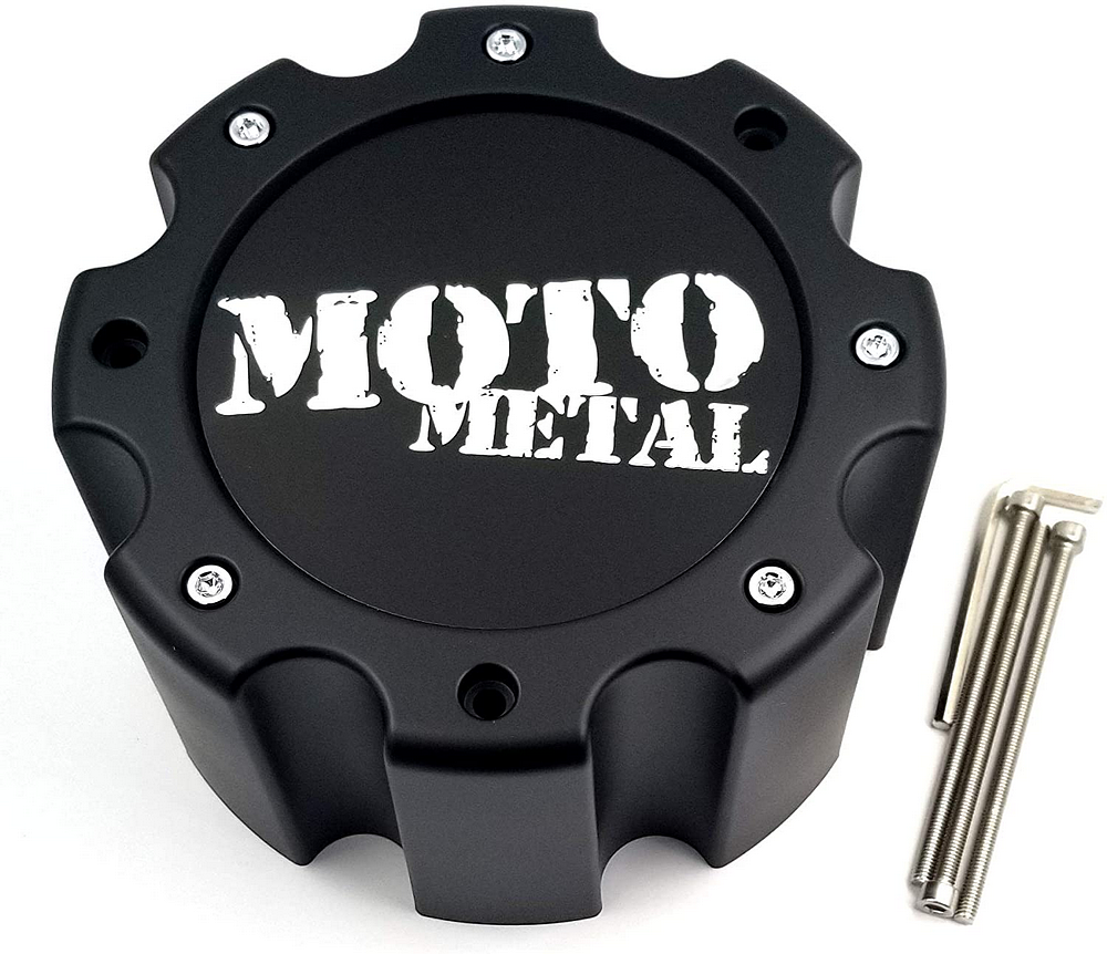 Moto Metal MOTO CAP MATTE BLACK 8 LUG - NEW LOGO