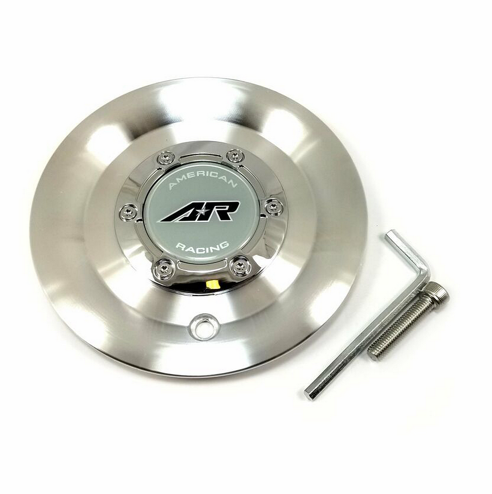 American Racing AR AR95T CAP MACHINED W/ CHROME CENTER