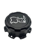 CAP BR ANIM SCREWON 8/165 MTBLK WHT LOGO | Black Rhino Hard Alloys