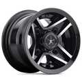 DIVOT UTV 8X7 MACH GLOSS BLACK 00MM | Fairway Alloys