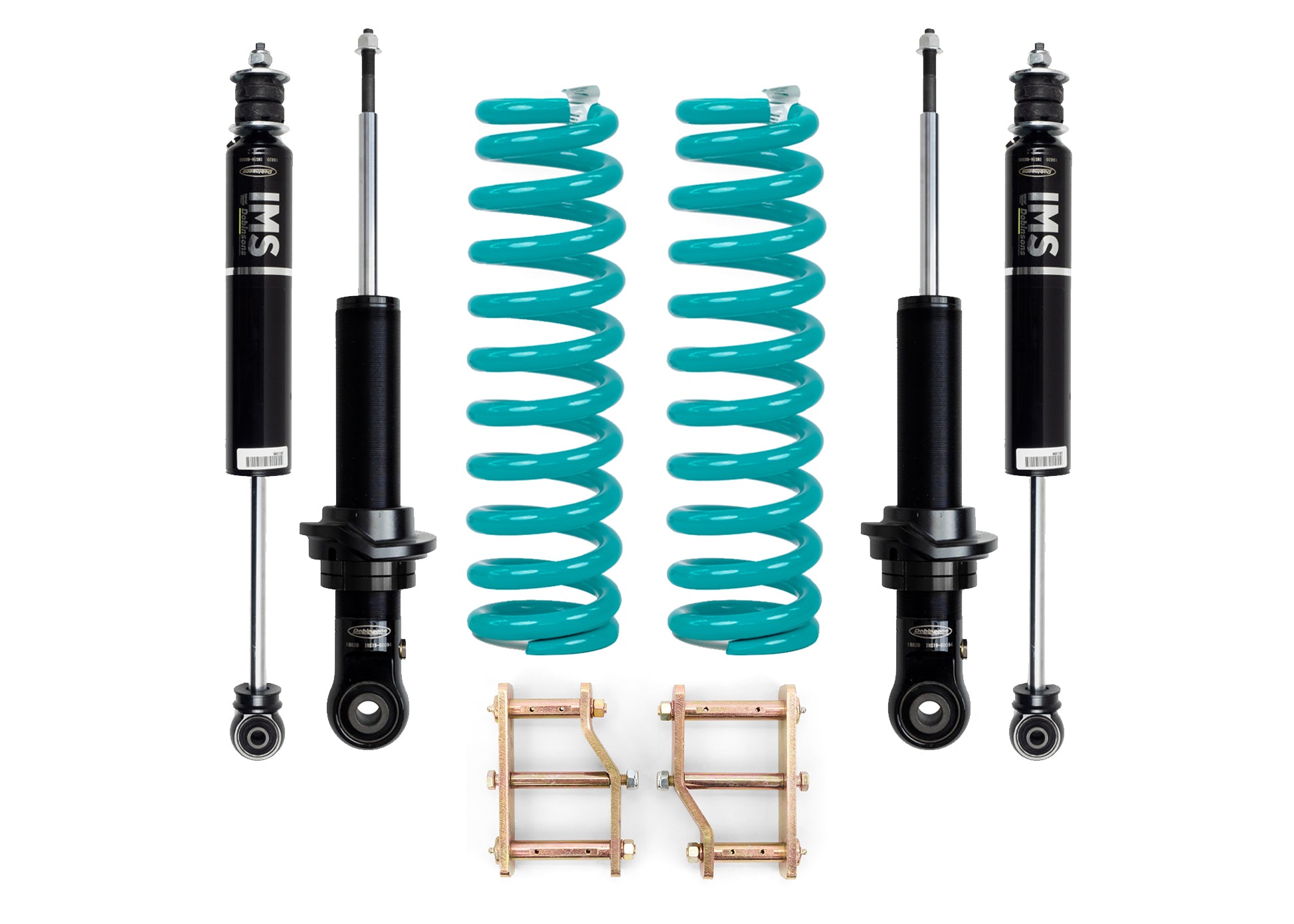 Dobinsons 1.5-3″ IMS Suspension Kit for Ford Ranger 4×4 PX / T7 MK3 MID 06/2018 ON with Extended Rear Shackles