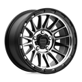 KM542 17X9 5X5.0 S-BLK MACH -12MM | KMC