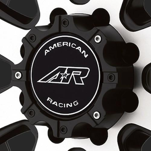 AR CAP AR708 MATTE BLACK 8 LUG | American Racing