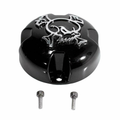 SKULL BOLTON CAP CHR SKULL - GLSS BLK | MSA Offroad Wheels