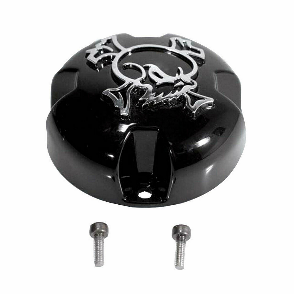 SKULL BOLTON CAP CHR SKULL - GLSS BLK | MSA Offroad Wheels
