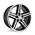 PR148B 16X8 5X4.75 73.1 BLK MACH-SPK 0MM | Performance Replicas
