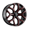 Performance Replicas PR176MR 22X9 6X5.5 78.1 GBLK RED-MILL 24