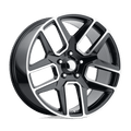 Performance Replicas PR192BM 22X10 6X5.5 78.1 G-BLK MACH 25MM