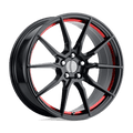PR193RS 18X9 5X4.5 70.6 G-BLK RED-MCH 30 | Performance Replicas