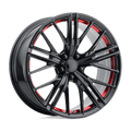 PR194RS 20X9 5X120 67 G-BLK RED-MACH 30 | Performance Replicas