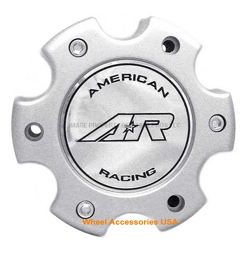 AR899 6X135 SILVER CAP W/ CHROME LOGO | American Racing