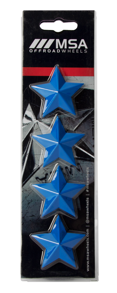 MSA STAR LOGO - BLUE (4PK) - MSA WHEELS | MSA Offroad Wheels